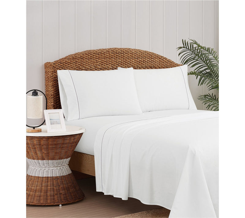 Oceanfront Resort Solid Percale 4 Piece Queen Sheet Set — View 5