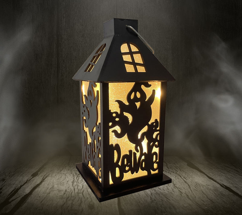LumaBase Halloween Lantern with Battery Operated LED Lights — View 5