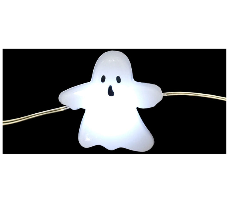 LumaBase LED Fairy String Lights with Ghost Motif- Set of 2 — View 6