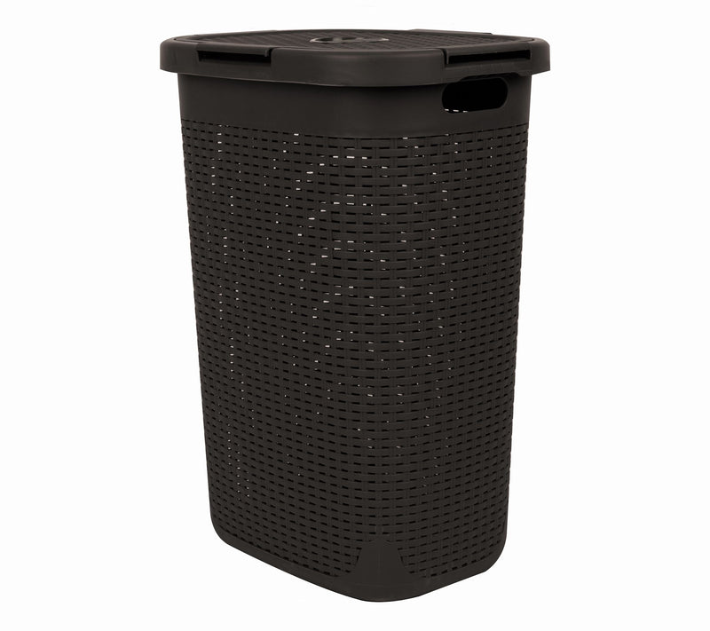 Mind Reader 60L Slim Laundry Hamper Clothes Basket with Lid — View 3