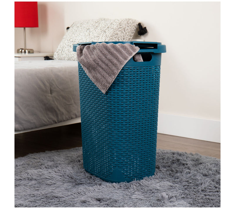 Mind Reader 60L Slim Laundry Hamper Clothes Basket with Lid — View 10