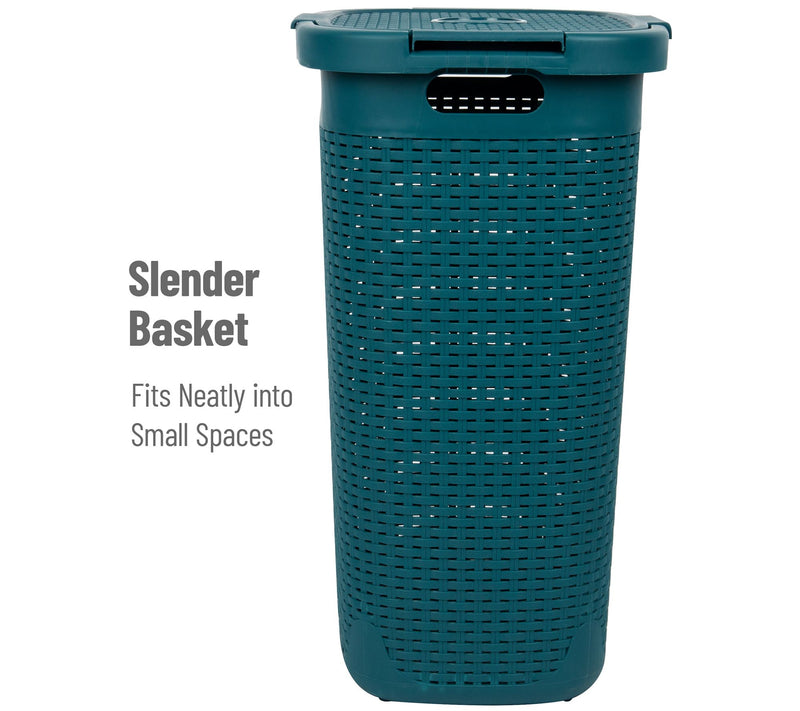 Mind Reader 60L Slim Laundry Hamper Clothes Basket with Lid — View 9