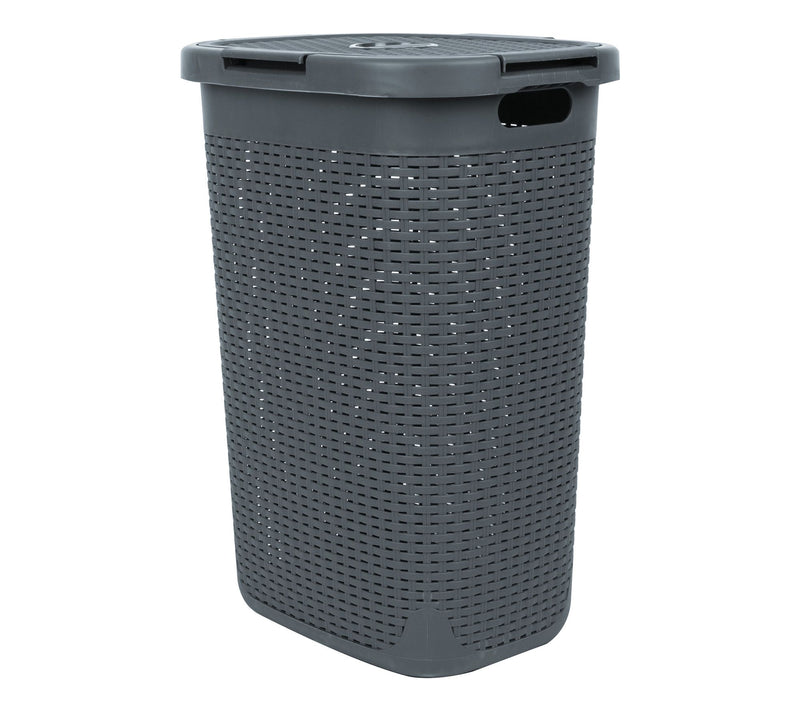 Mind Reader 60L Slim Laundry Hamper Clothes Basket with Lid — View 28
