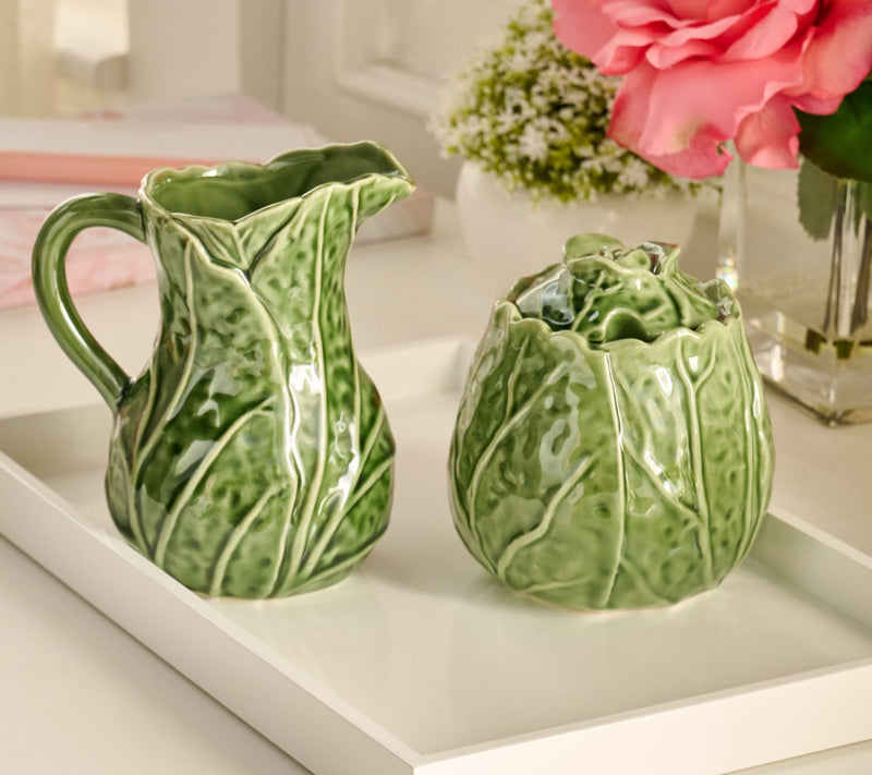 Cozy Cottage by Liz Marie Cabbage Sugar Bowl and Creamer Set — View 4
