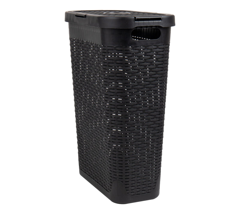 Mind Reader 40L Slim Laundry Hamper with Lid /Clothes Basket — View 20