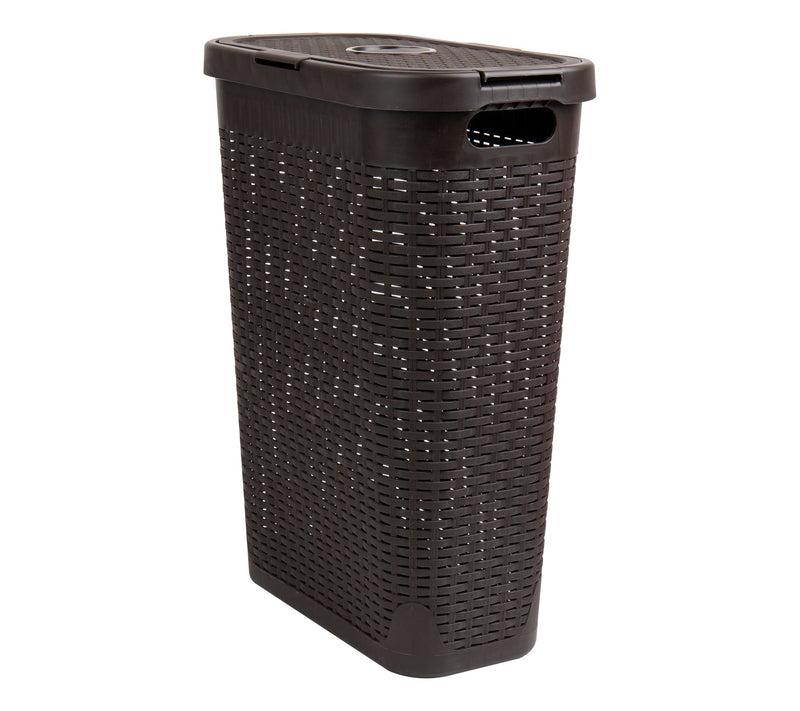Mind Reader 40L Slim Laundry Hamper with Lid /Clothes Basket — View 3
