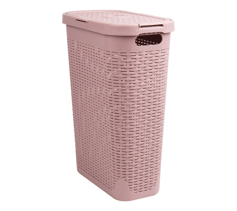 Mind Reader 40L Slim Laundry Hamper with Lid /Clothes Basket — View 24
