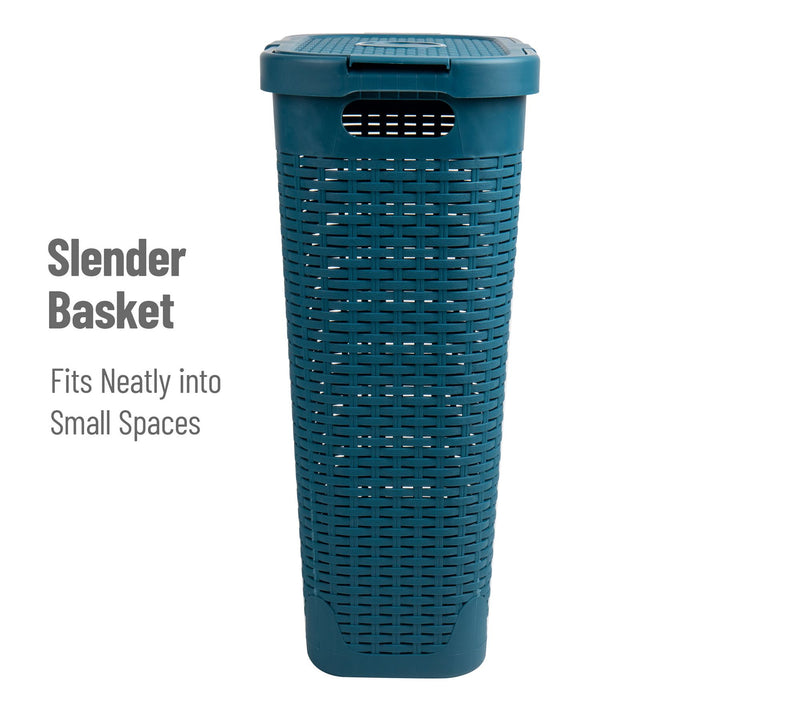 Mind Reader 40L Slim Laundry Hamper with Lid /Clothes Basket — View 8