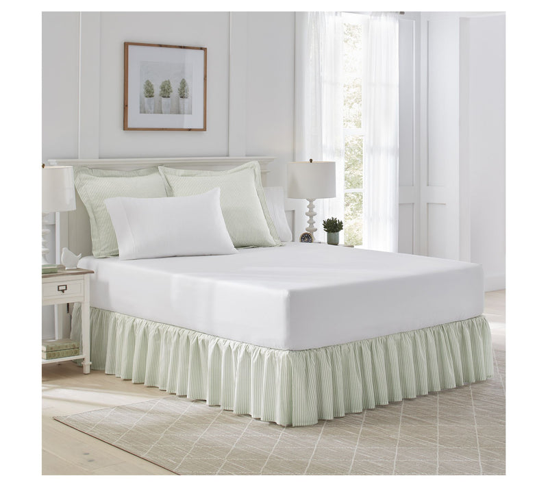 Laura Ashley Classics Green Queen Bedskirt — Main view