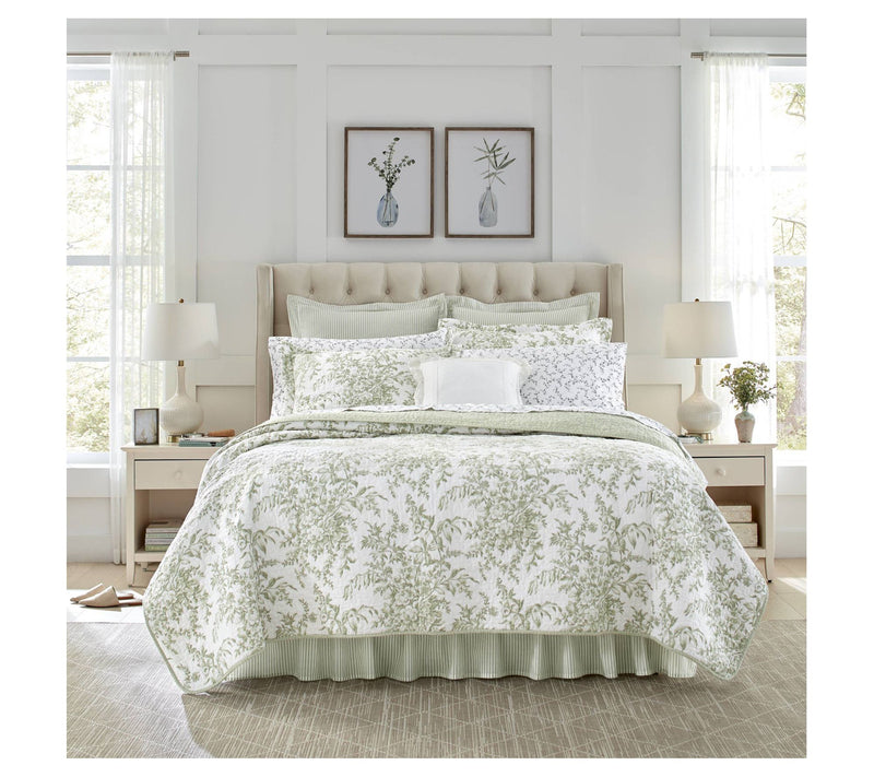 Laura Ashley Classics Green Queen Bedskirt — View 6