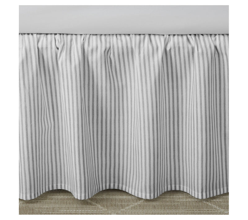 Laura Ashley Classics Gray-Silver Queen Bedskirt — View 3