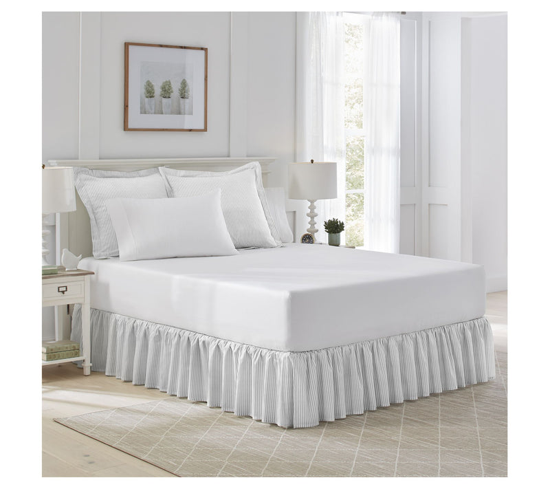 Laura Ashley Classics Gray-Silver Full Bedskirt — View 7