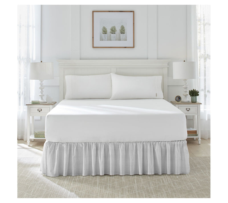 Laura Ashley Classics Gray-Silver King Bedskirt — View 4