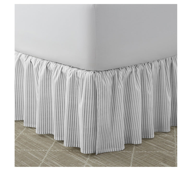 Laura Ashley Classics Gray-Silver King Bedskirt — View 2