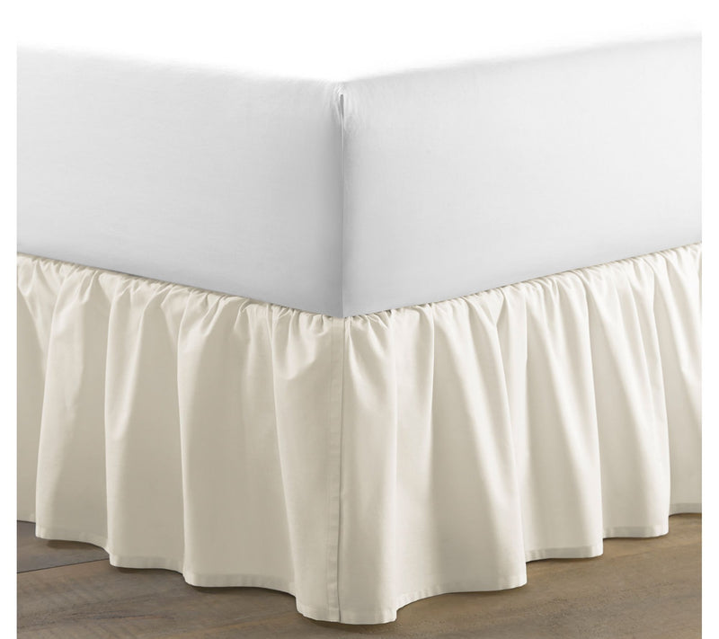 Laura Ashley Solid Ivory Full Ruffled Bedskirt — Main view