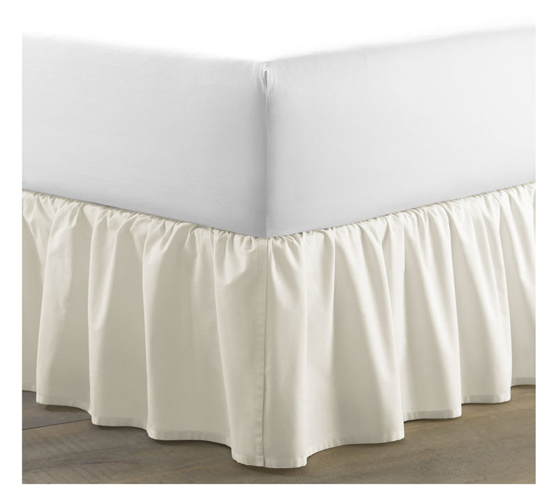 Laura Ashley Solid Ivory Twin Ruffled Bedskirt — Main view