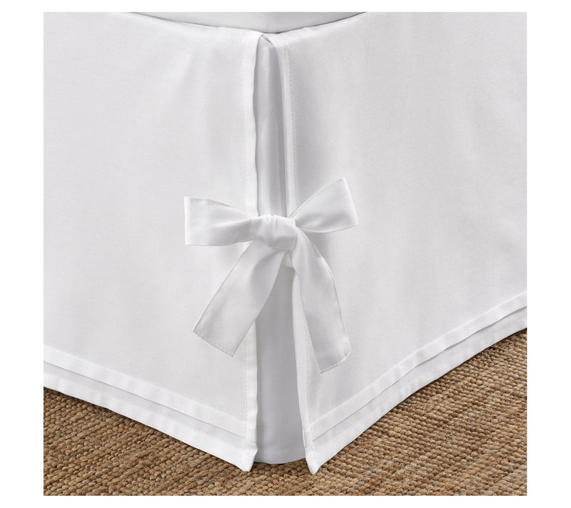 Laura Ashley Solid White Queen Tailored Bedskirt — Main view