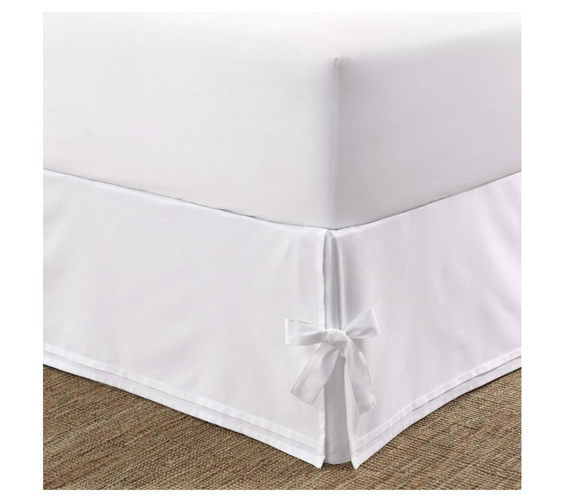 Laura Ashley Solid White Full Tailored Bedskirt — View 5