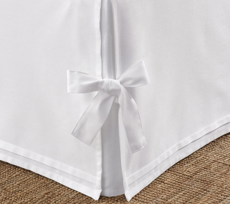 Laura Ashley Solid White King Tailored Bedskirt — Main view