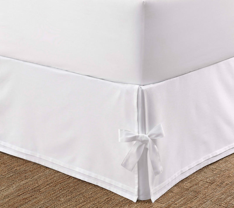 Laura Ashley Solid White King Tailored Bedskirt — View 2