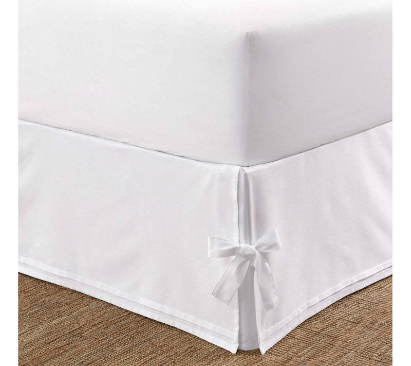 Laura Ashley Solid White Twin Tailored Bedskirt — Main view