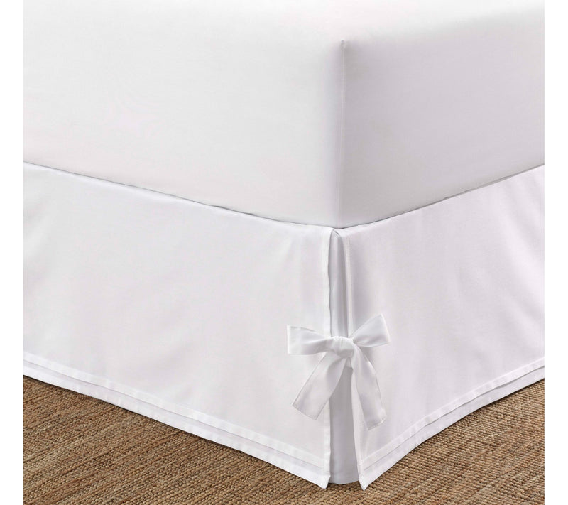 Laura Ashley Solid White Twin Tailored Bedskirt — View 5