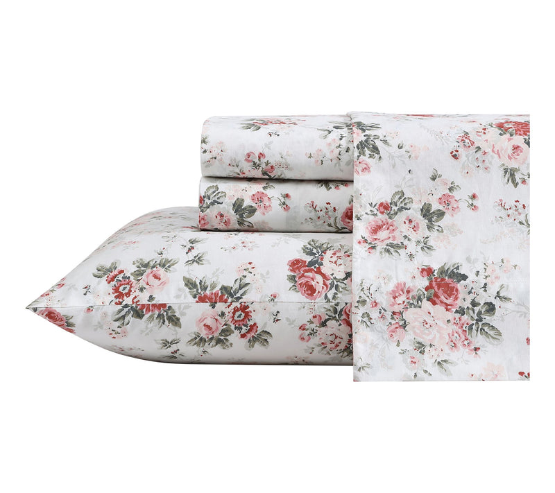 Laura Ashley Ashfield Pink Queen Sheet Set — Main view