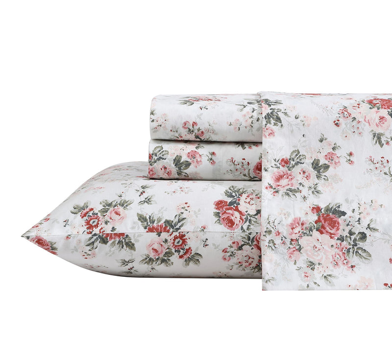 Laura Ashley Ashfield Pink Full Sheet Set — View 10