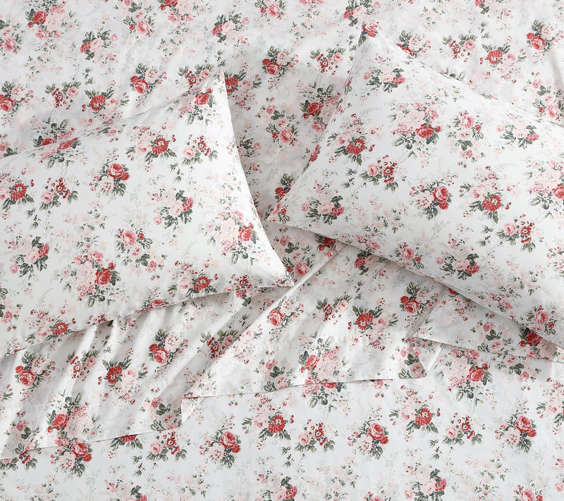 Laura Ashley Ashfield Pink Twin Sheet Set — View 4