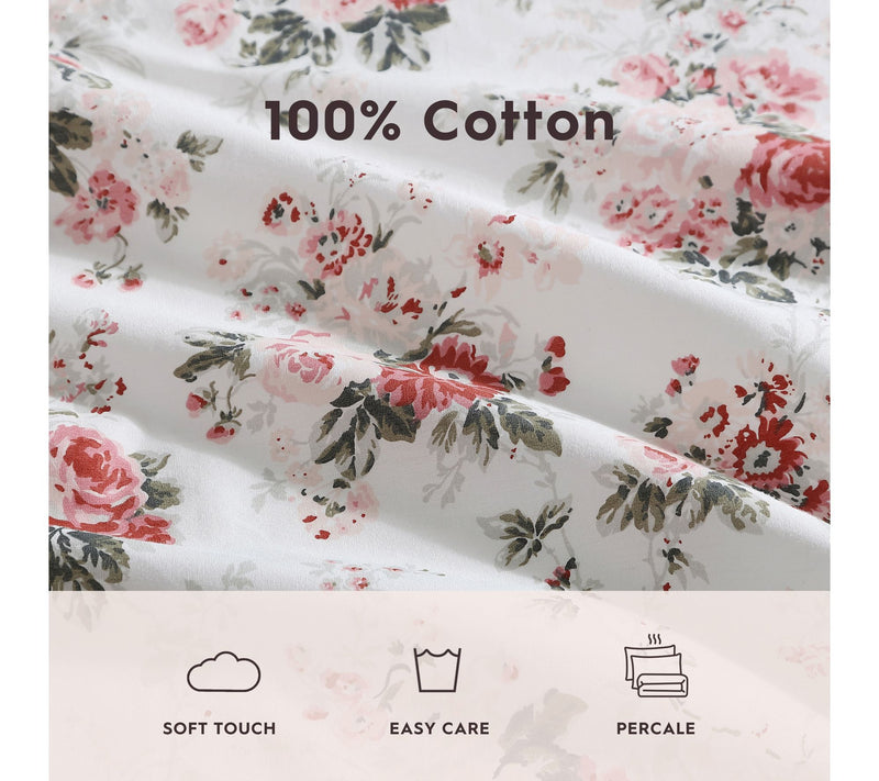 Laura Ashley Ashfield Pink Twin Sheet Set — View 8