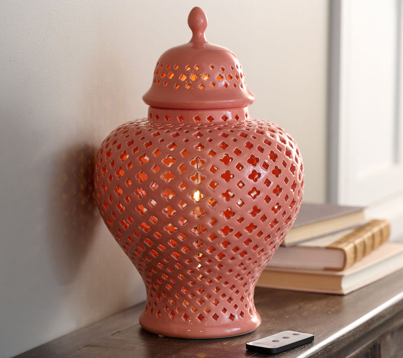 Hotel du Cobb by Dennis Basso Ginger Jar Lantern with LED Light — Main view