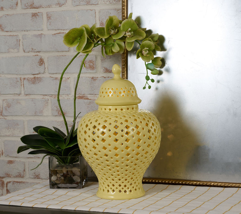 Hotel du Cobb by Dennis Basso Ginger Jar Lantern with LED Light — View 10