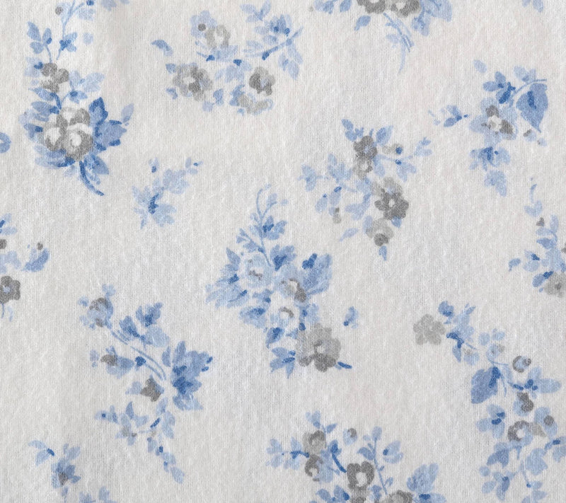 Laura Ashley Audrey Blue Twin Flannel Sheet Set — View 6