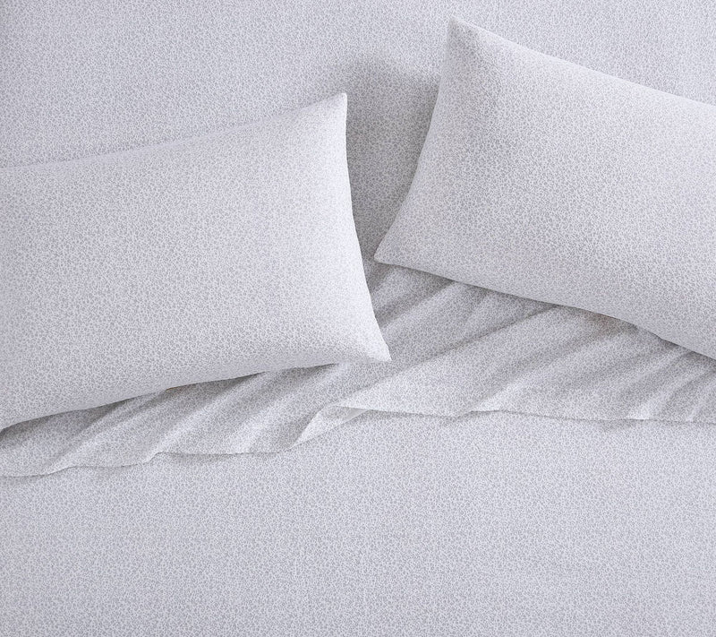 Laura Ashley Chelsie Vine Grey Full Flannel  Sheet Set — View 3