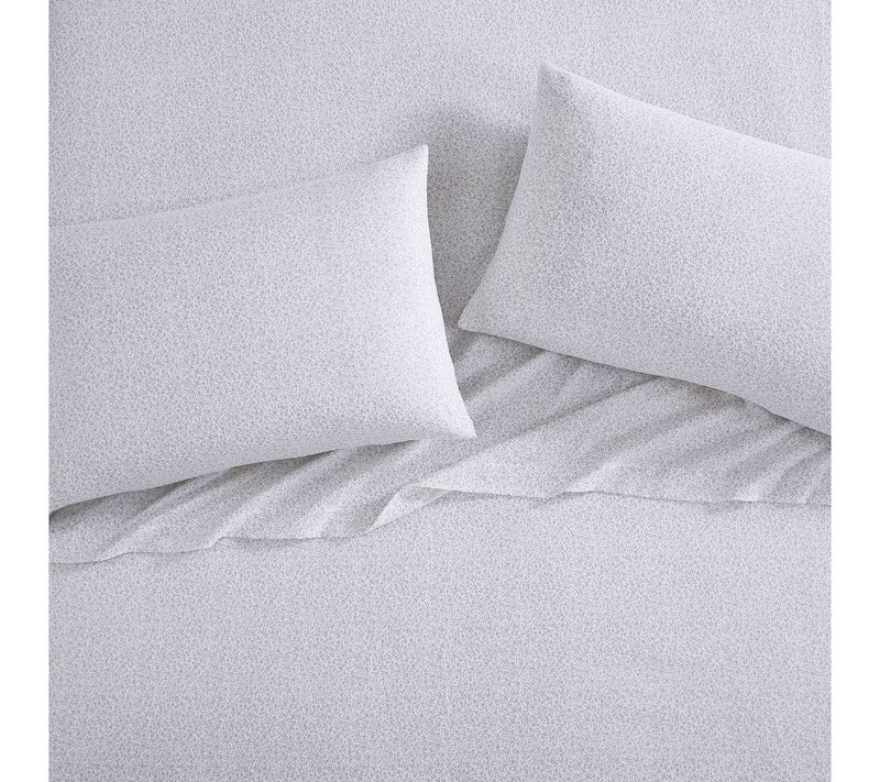 Laura Ashley Chelsie Vine Grey Twin Flannel  Sheet Set — View 3
