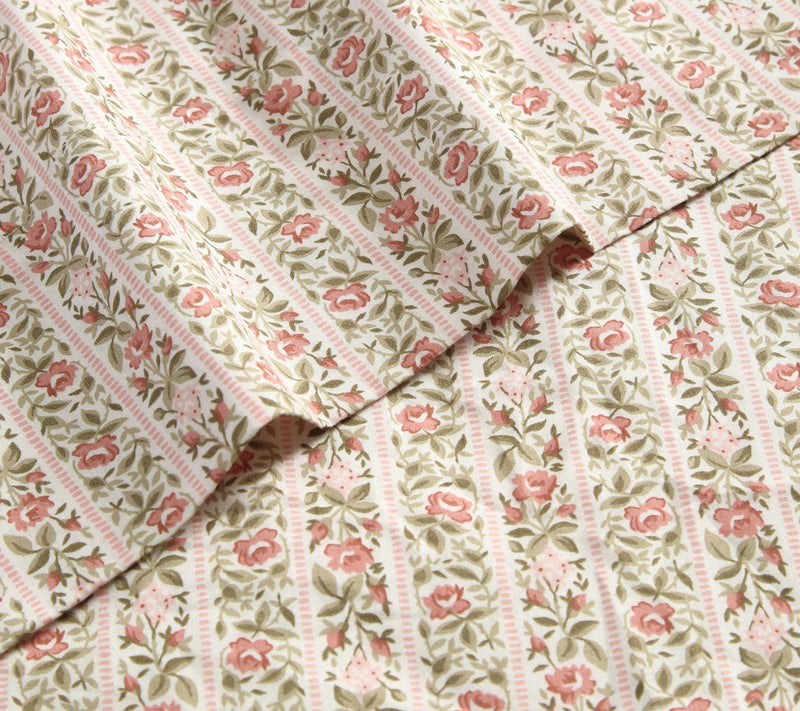 Laura Ashley Marta Stripe Pink King Sheet Set — View 4