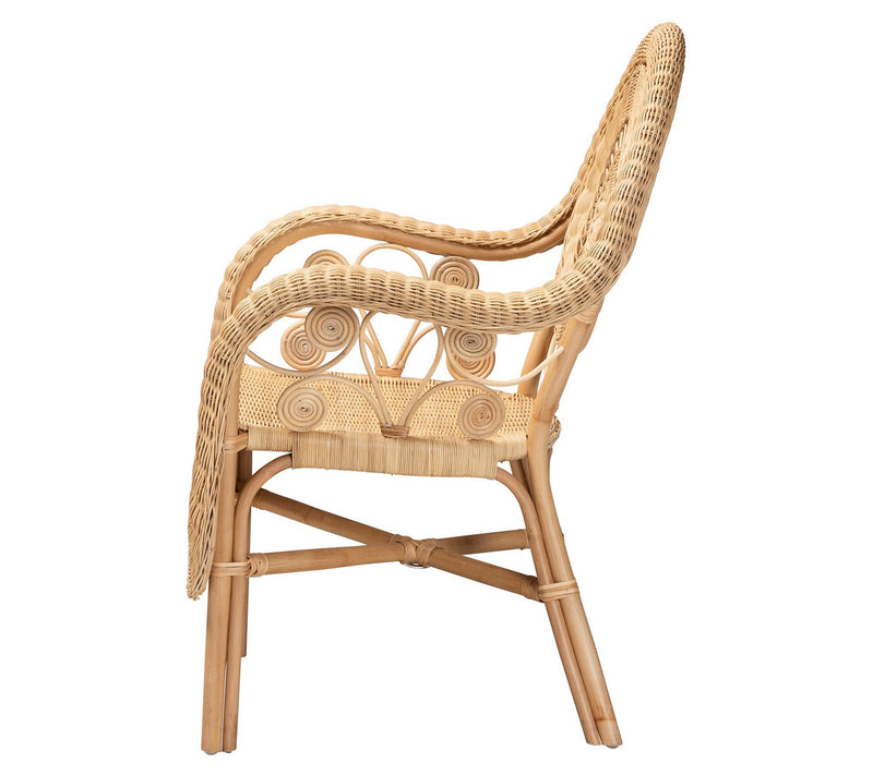 bali & pari Putri Natural Rattan Arm Chair — View 3