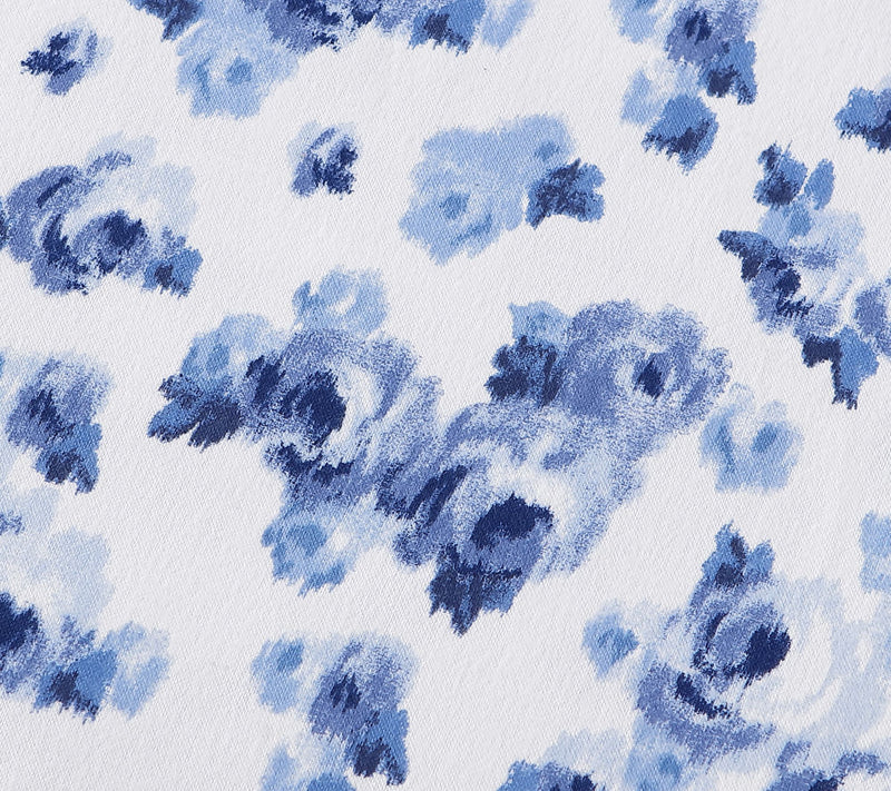 Laura Ashley Emelisa Blue Twin Flannel Sheet Set — View 9