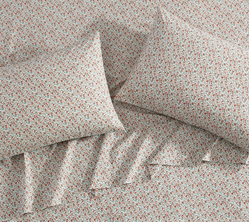 Laura Ashley Emogene Terracotta Queen Sheet Set — View 3