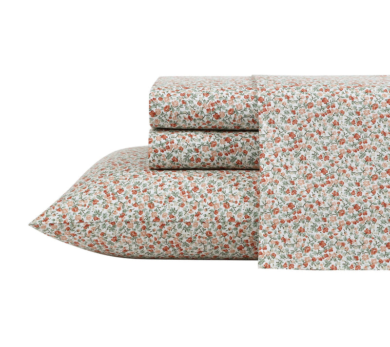 Laura Ashley Emogene Terracotta King Sheet Set — View 10