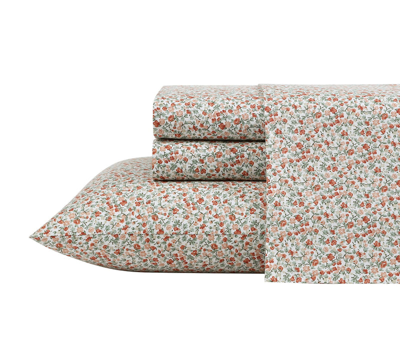 Laura Ashley Emogene Terracotta Twin Sheet Set — View 2