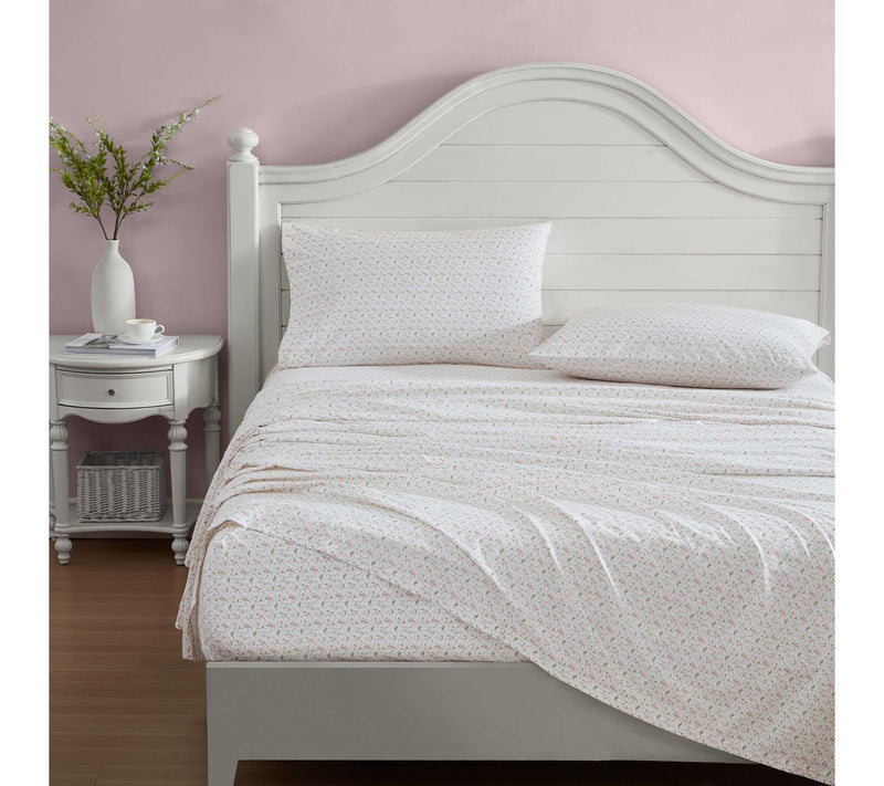 Laura Ashley Evie Pretty Pink Twin Sheet Set — Main view