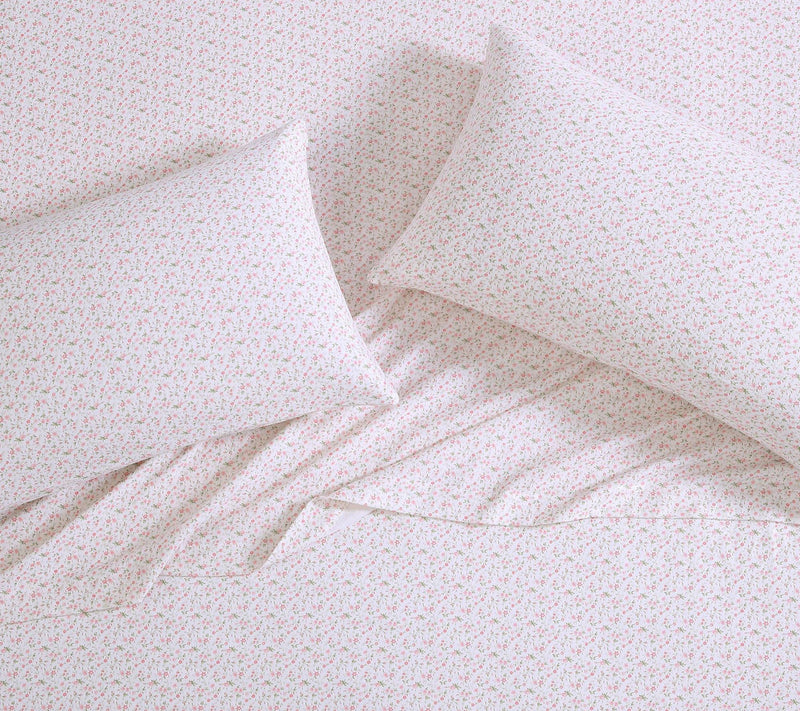 Laura Ashley Evie Soft Pink Full Flannel Sheetet — View 3