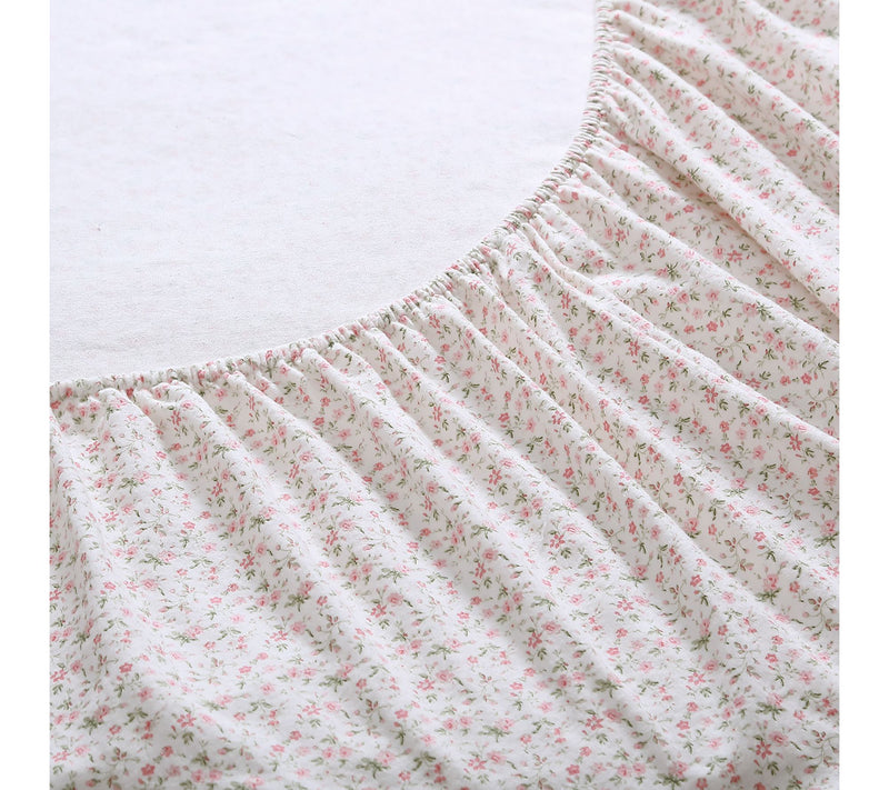 Laura Ashley Evie Soft Pink Twin Flannel Sheetet — View 5
