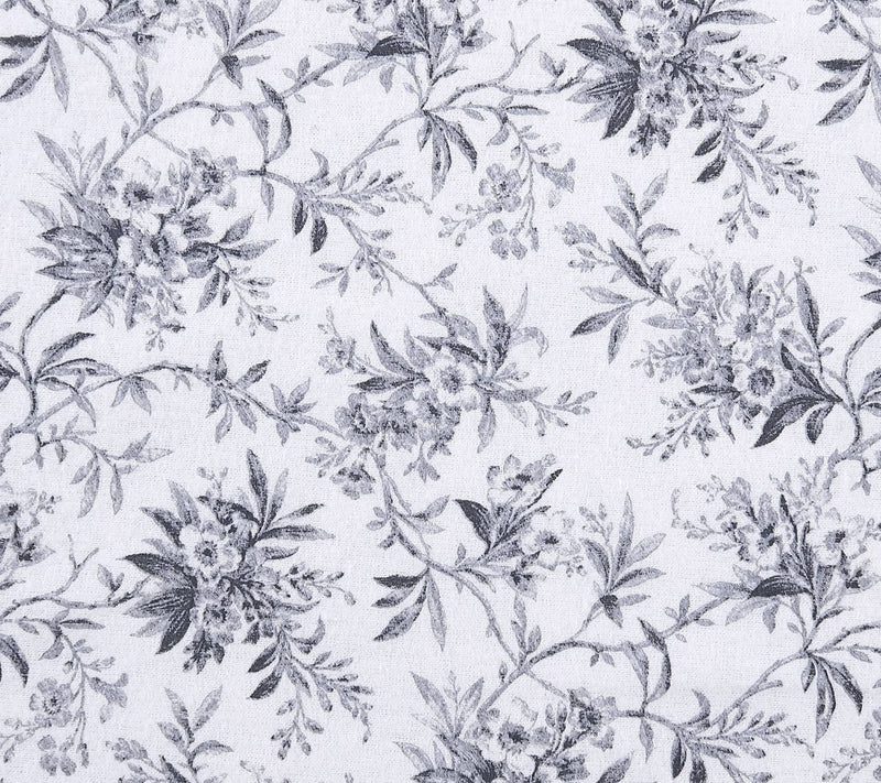 Laura Ashley Faye Black Toile Queen Flannel Sheet Set — View 6