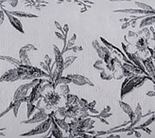 Laura Ashley Faye Black Toile Twin Flannel Sheet Set — View 9