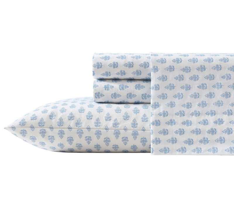 Laura Ashley Francesca Blue Queen Sheet Set — View 10