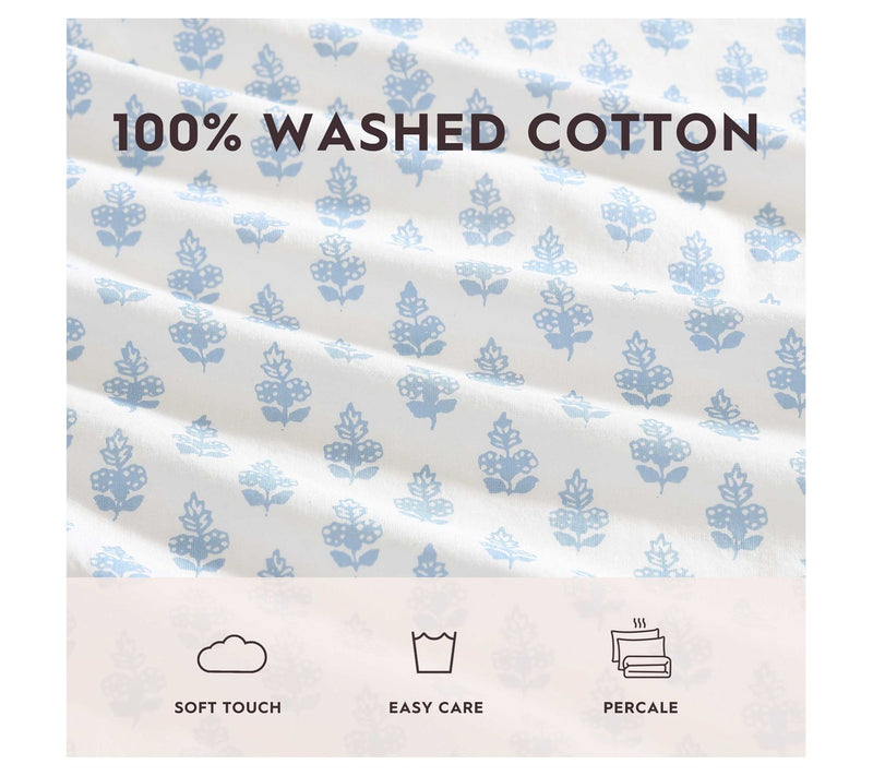 Laura Ashley Francesca Blue Queen Sheet Set — View 7