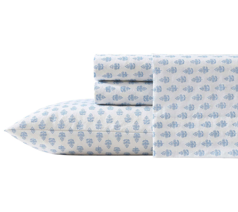 Laura Ashley Francesca Blue Queen Sheet Set — Main view