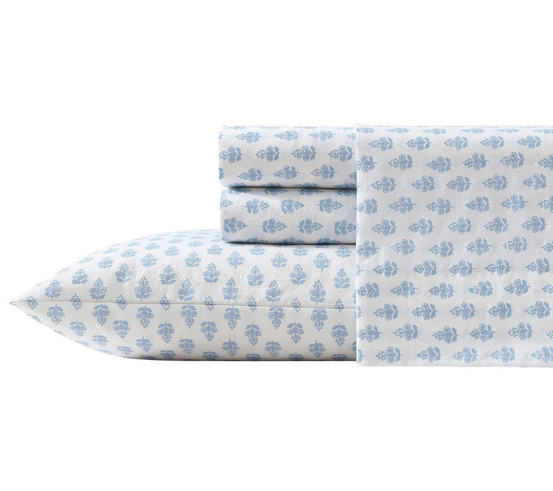 Laura Ashley Francesca Blue Full Sheet Set — View 10